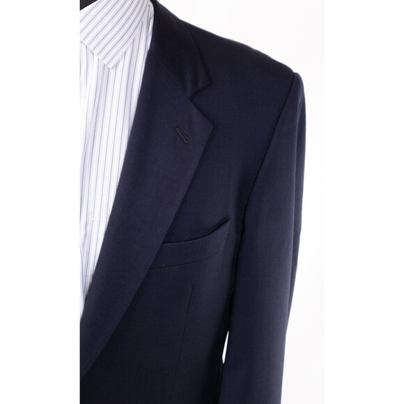 Joseph Abboud Mens Sz 42L 100% All Wool Super 100s Blue Blazer Sport Coat Jacket - Picture 5 of 12
